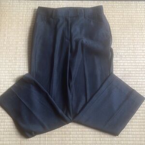 Anne Klein Charcoal Suit Trousers Contrast Stitching Outer Leg